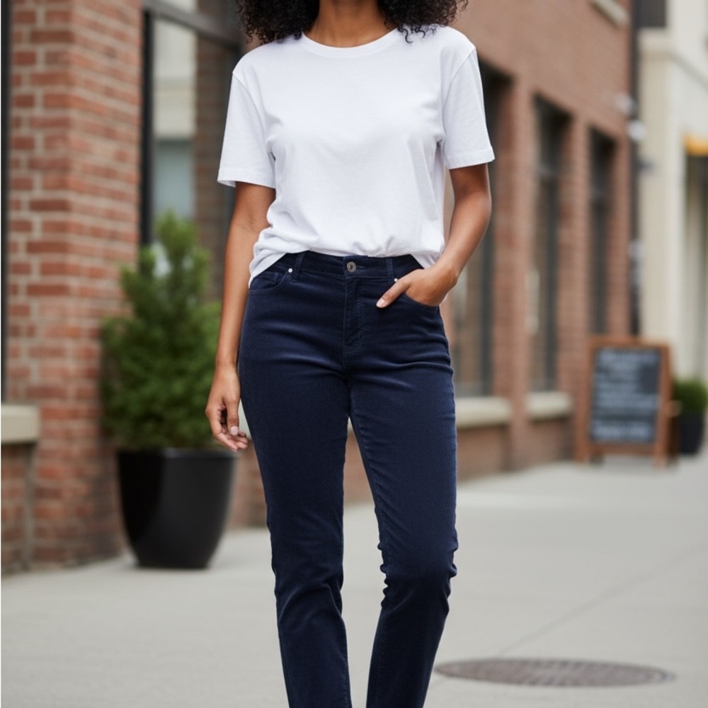Talbots Corduroy Jegging Pants Navy Blue | Size 16 Curvy NWT